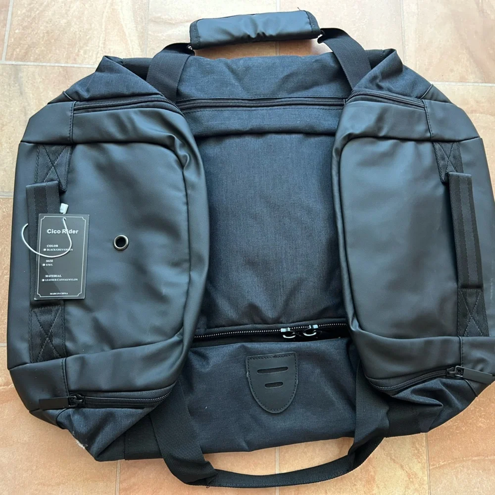 NWT Cico Rider Men's Black Basic Multipurpose Travel Gym Duffel Bag Backpack